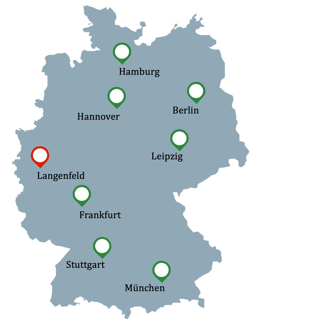 Karte der freesort Standorte
